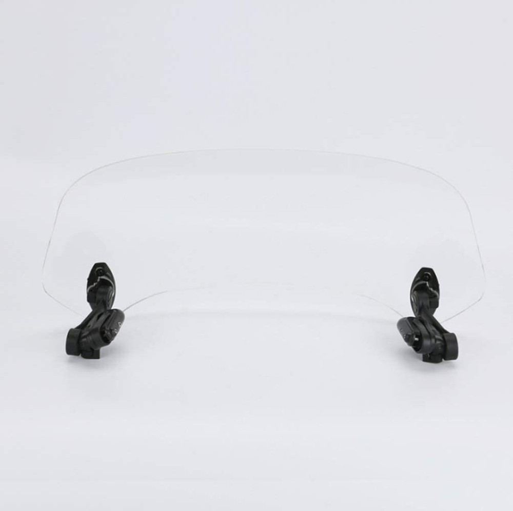 Motorcycle Adjustable Clip On Windshield Extension Spoiler Wind Deflector Clear