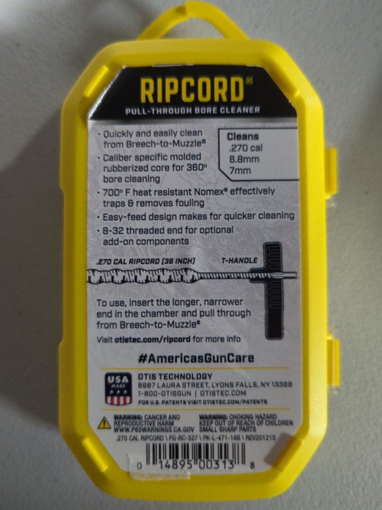 Otis .270 Cal Pulll-Through Bore Cleaner