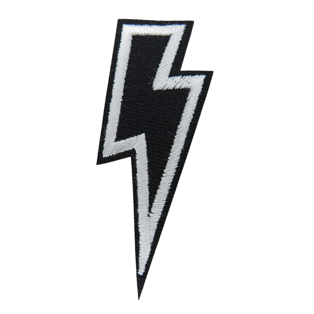 Flash patch black and white patch iron on patch biker punk patch iron on