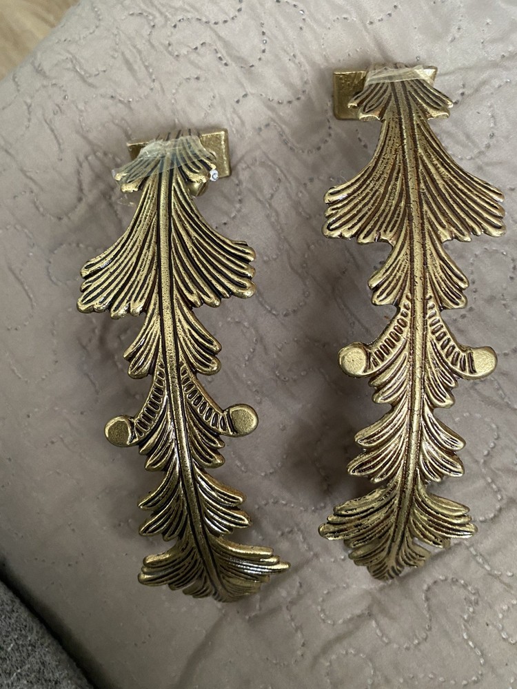 Vintage Brass Curtain Tie Backs Hooks