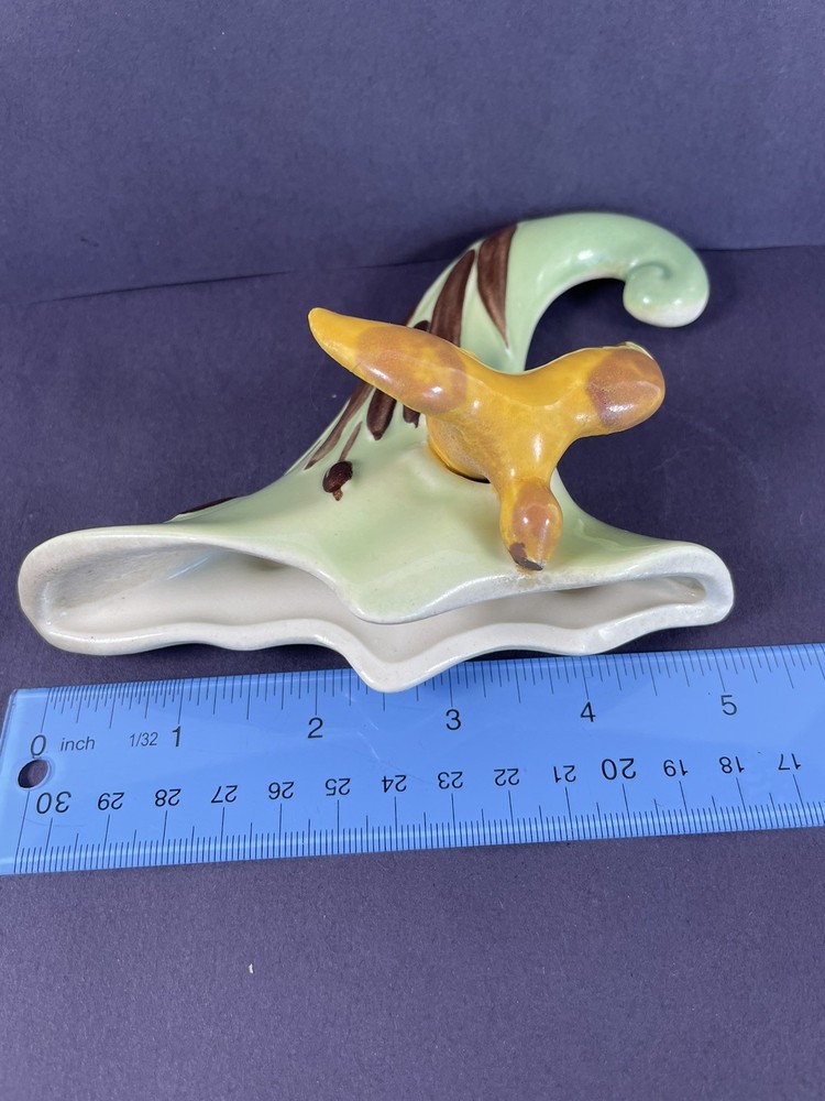Cornucopia Wall Planter Yellow Bird Green READ