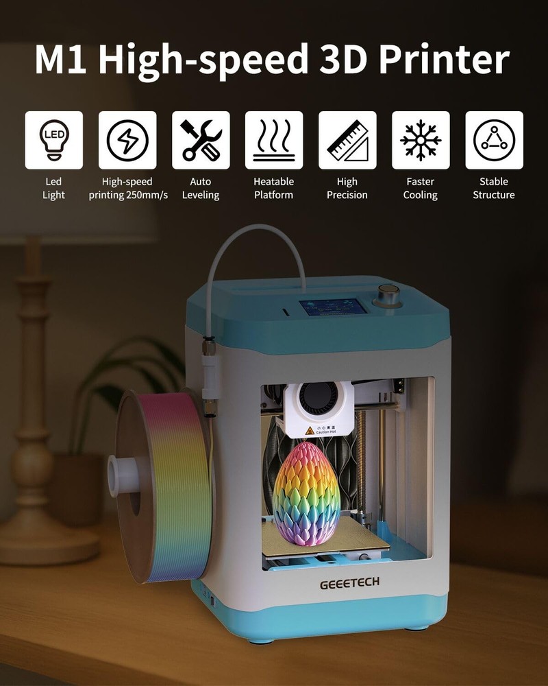 Fully Assembled Mini 3D Printer for Kids & Beginners - Complete Starter Kit