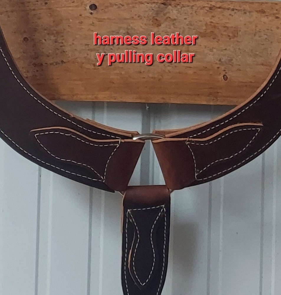 Horse tack Y cut pulling breast collar saddle harness leather