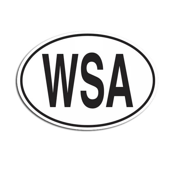 WSA Western Sahara Country Code Oval Sticker Decal