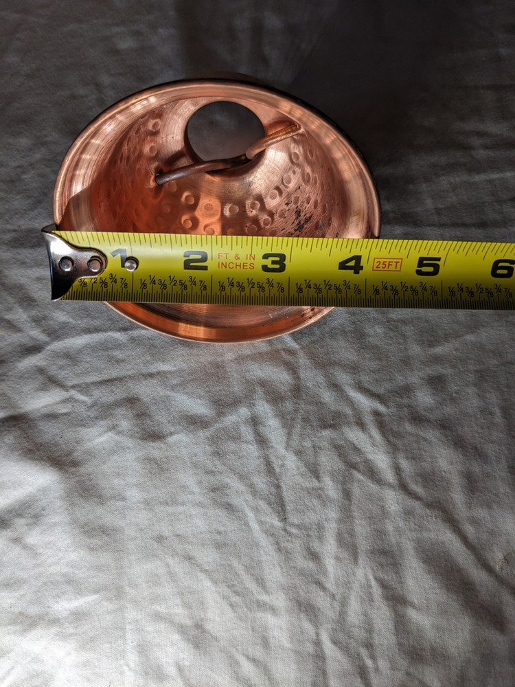 New Solid Copper Hammered Rain Chain Cup Replacement Part Cup + Hardware