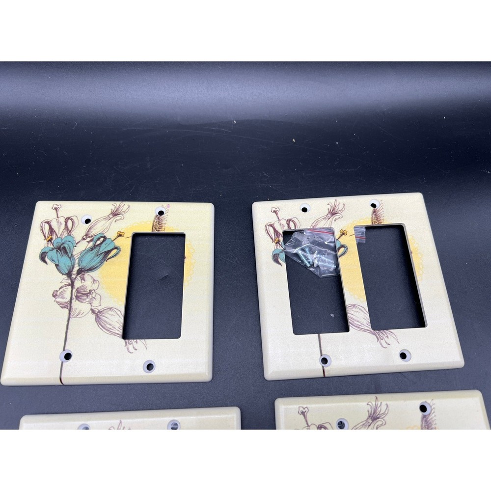 Floral Light Switch and Outlet Covers Plastic
