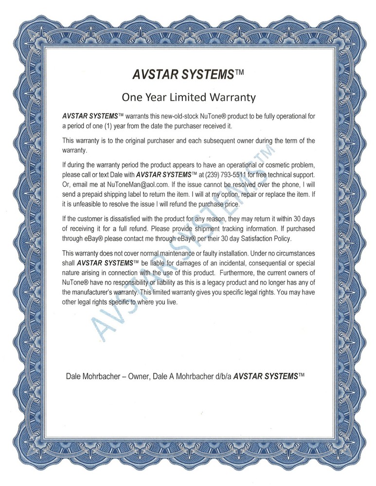 NuTone® ISB53 [ ISB53L ] Eggshell Intercom Station for IMA516 Intercom System