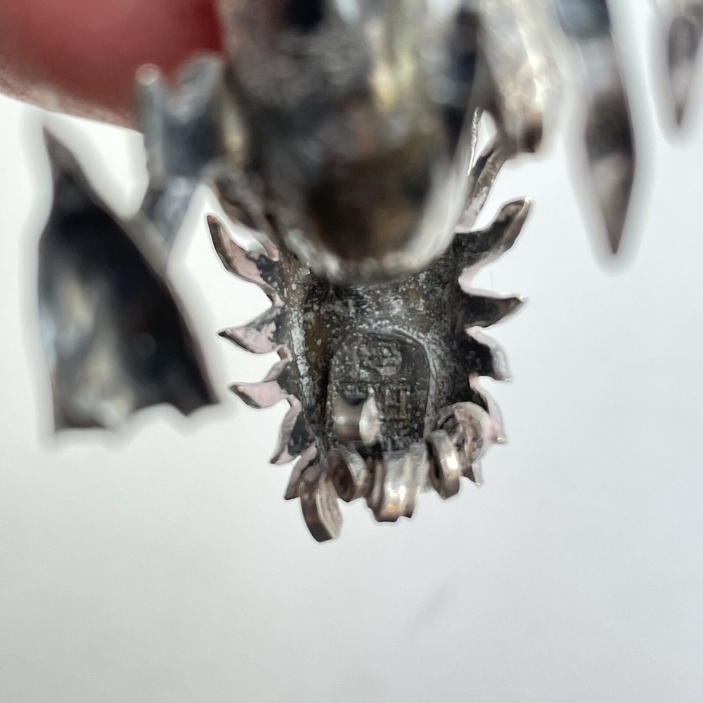Antique Chinese Export Solid Silver Dragon Figures Miniature Possibly Wang Hing