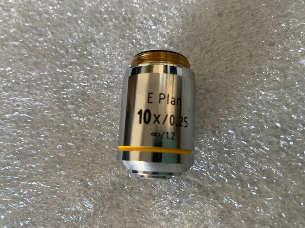 AmScope E Plan 10x/0.25 ♾/1.2 MICROSCOPE OBJECTIVE LENS *FREE SHIPPING!*