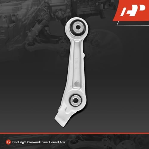 Front Right Rearward Lower Control Arm, with Bushing, Compatible with