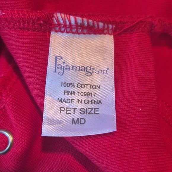 Pajamagram red size Medium jersey pajama shirt EUC