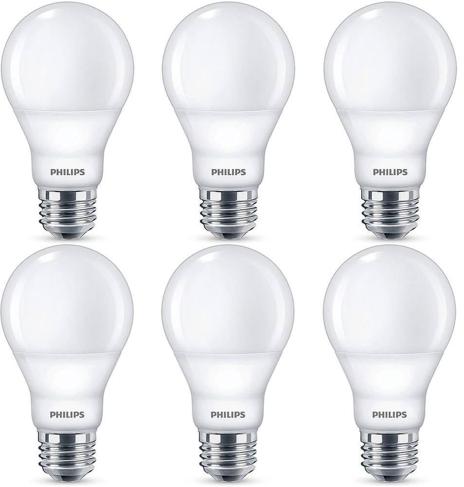 Philips LED Dimmable A19 Light Bulb with Warm Glow Effect 6 pack