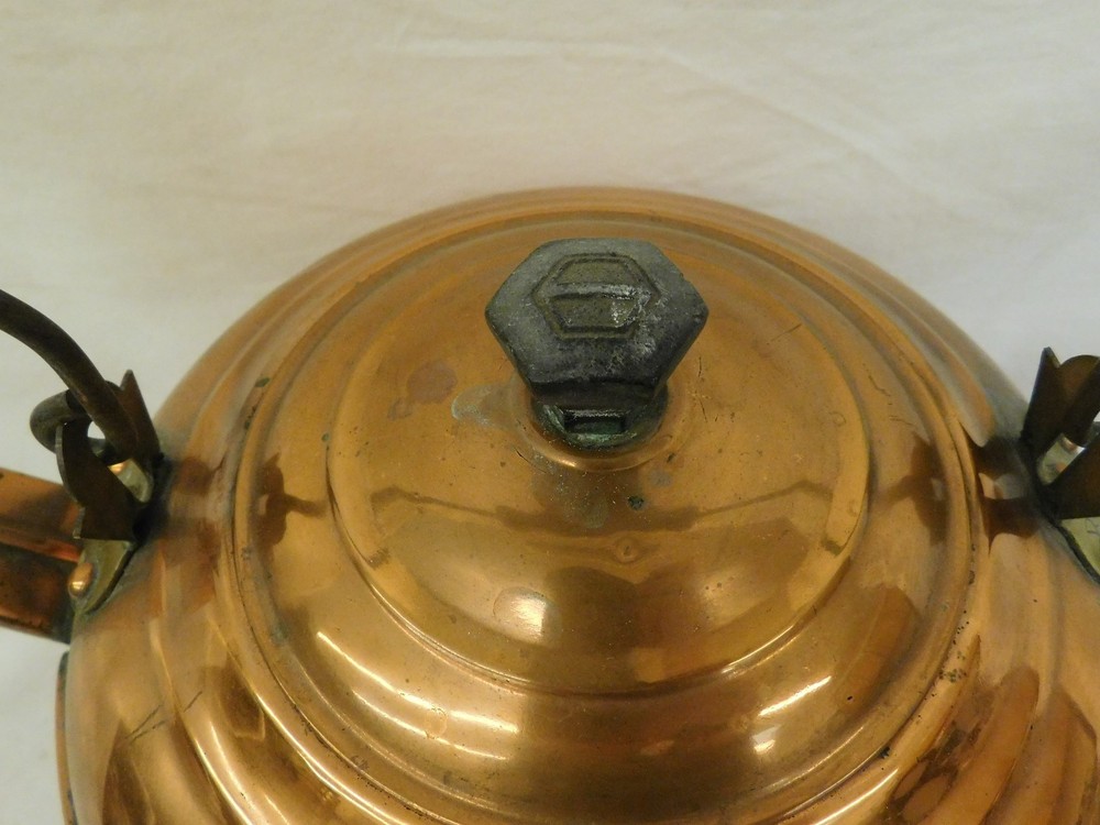 REVERE COPPER TEAPOT KETTLE WOOD HANDLE