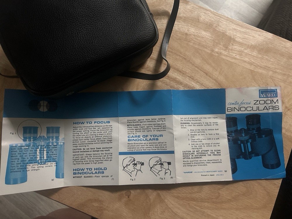 Montgomery Ward Vintage Binoculars With Case