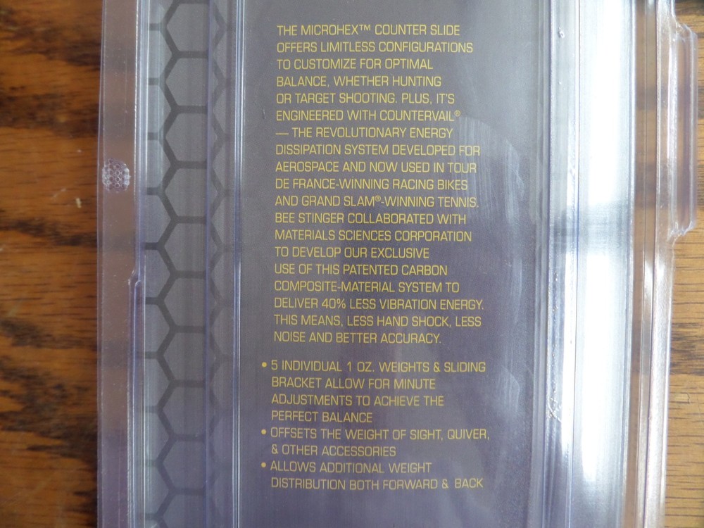 Bee Stinger MicroHex 12" Counter Slide Stabilizer w/countervail TAN