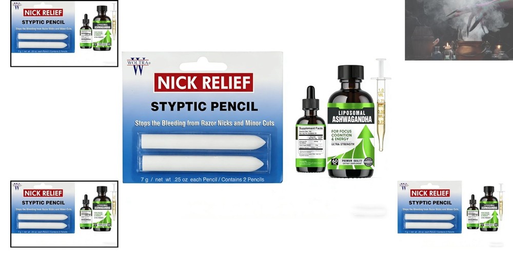 Woltra Styptic Pencil - Compact 0.25 oz Charcoal Pencil for Bleeding Control