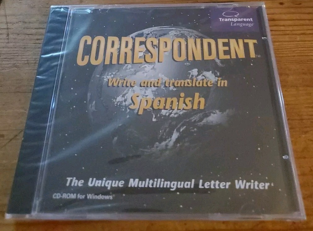 Correspondent: Write & Translate In Spanish PC CD multilingual letter language