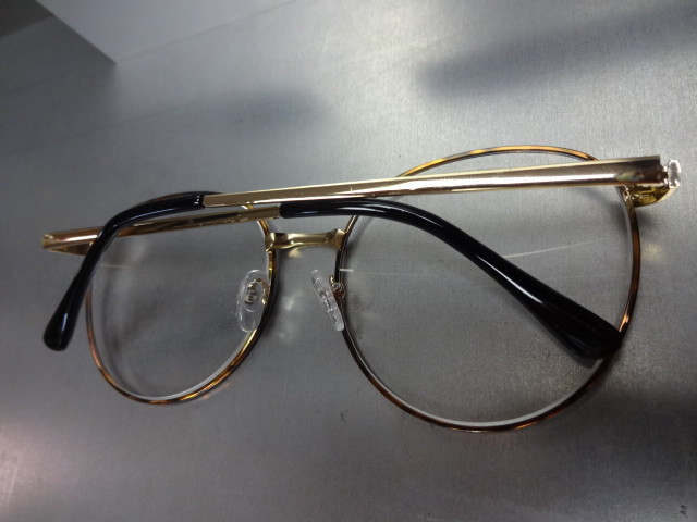OVERSIZED EXAGGERATED RETRO Style READING EYE GLASSES READERS Gold Oval Frame