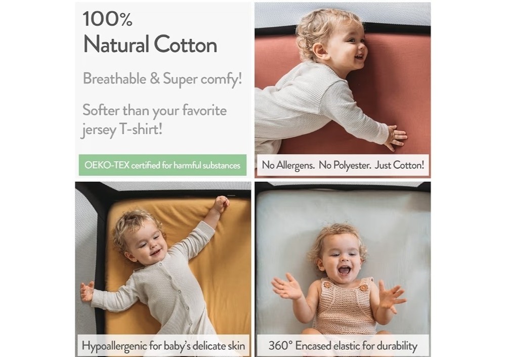 Pack and Play Sheets Fitted – Compatible with Graco Pack n Play Playard Crib