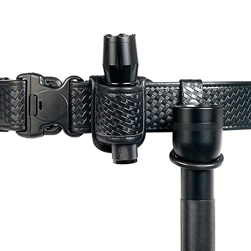 Compact Flashlight Holder(Open Top)+ Flashlight Ring Basketweave Outer Snap