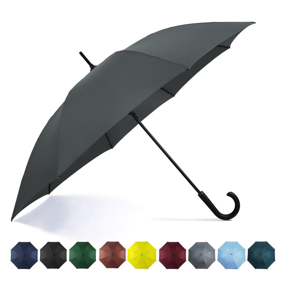 SoulRain 50 Inch Large Stick Umbrella Windproof Automatic Large, Charcoal