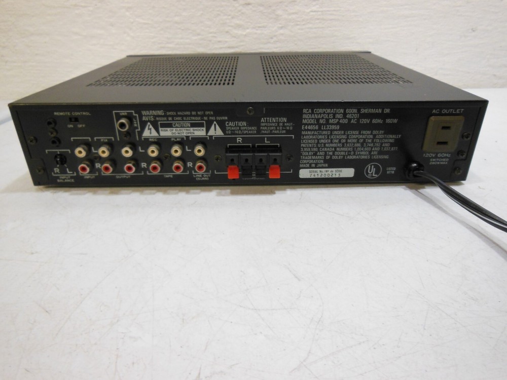 Vintage RCA MSP 400 Surround Processor 160W - Read Description