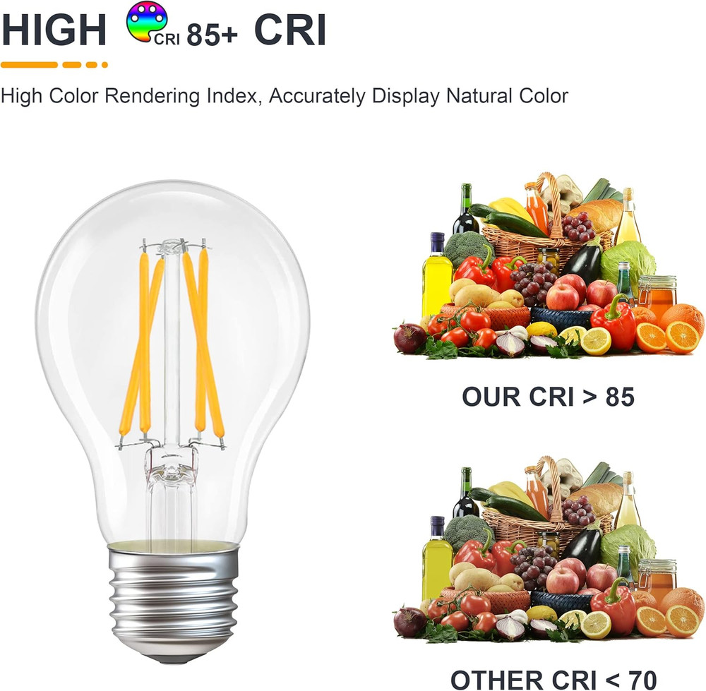 12V Low Voltage LED Light Bulbs - Soft Warm 2700K 4W E26 Edison Base 40W Equival