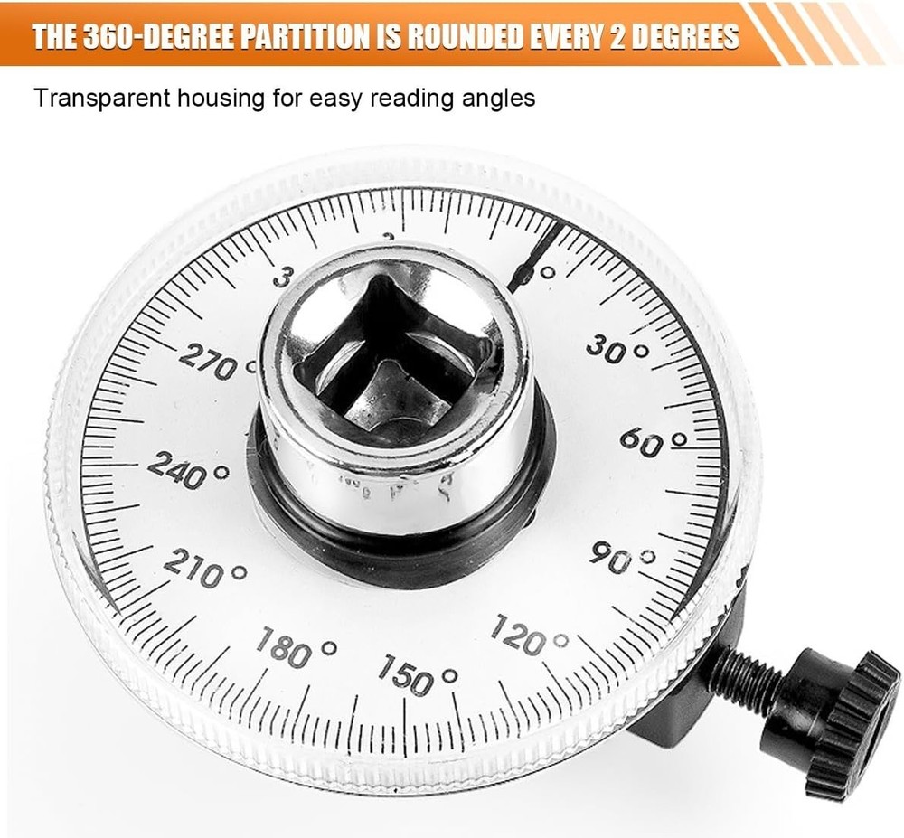 1/2" Adjustable Digital Torque Wrench Angle Gauge - Precision Tool for Mechanics
