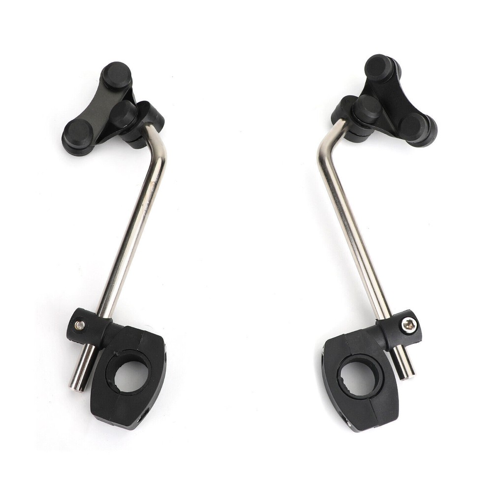 Windscreen Bracket 7/8" 22mm Standard Handlebar Windshield Mount Clamp BLK