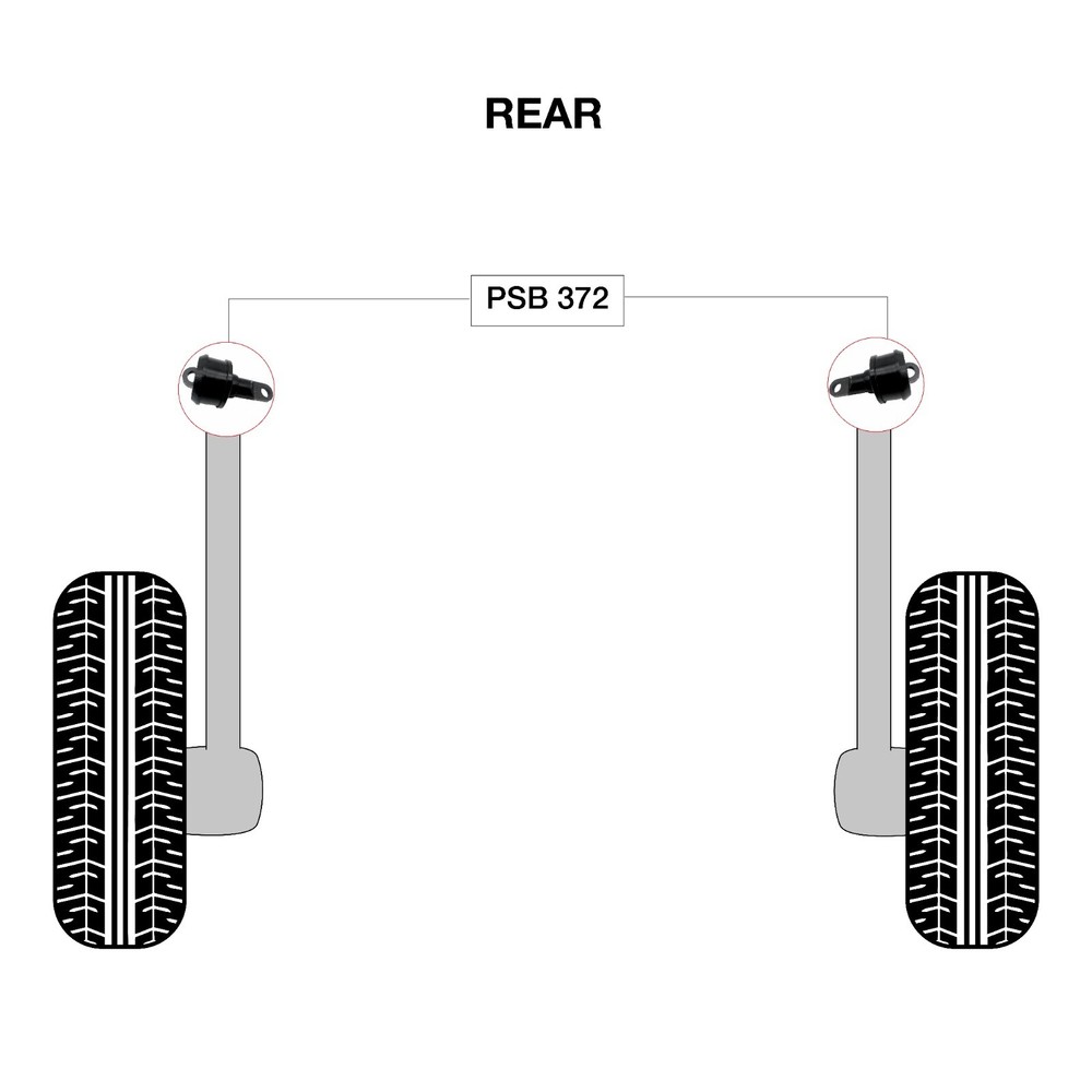 2x Mazda 3 (04-13) Rear Trailing Arm Polyurethane Bushing Kit