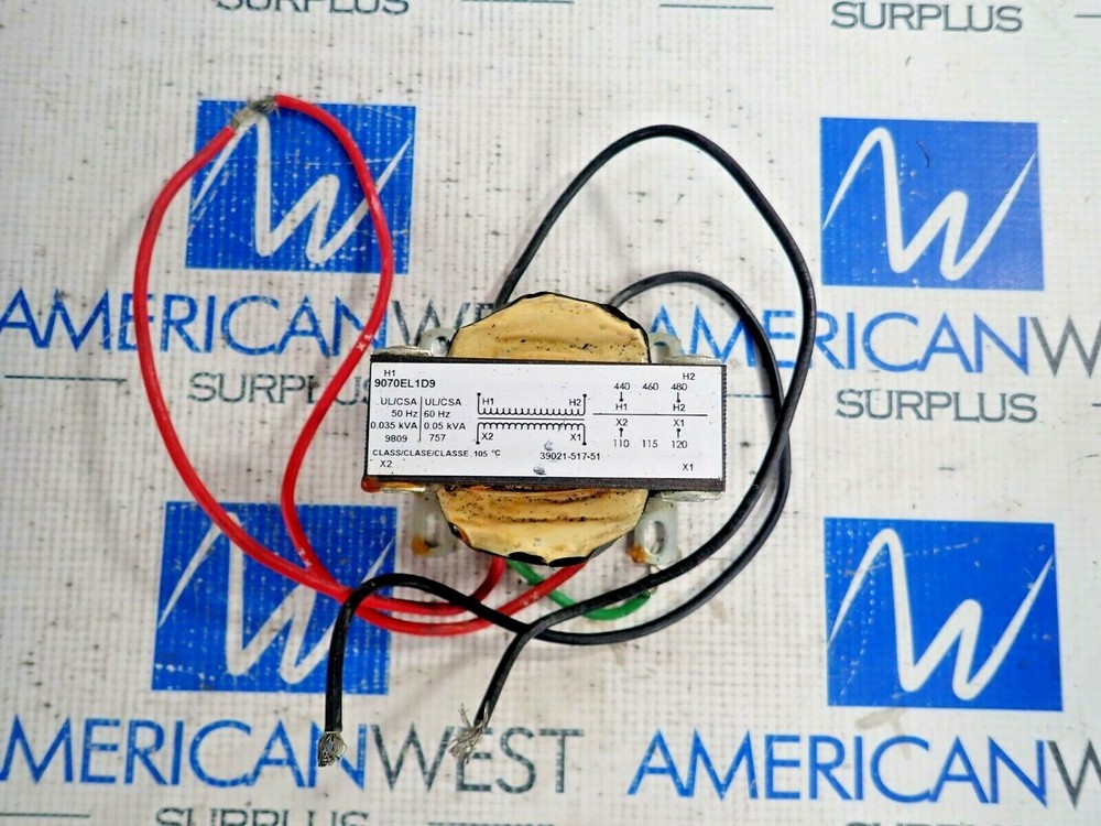 SQUARE D 9070EL1D9 CONTROL TRANSFORMER