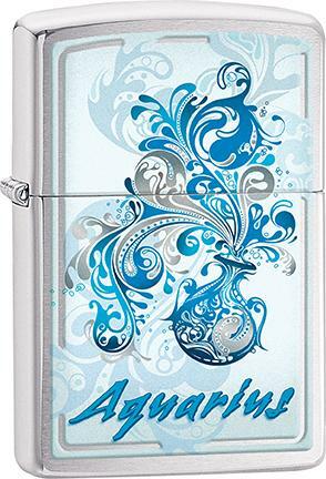 Zippo Windproof Metal Design Fire Lighter - Aquarius