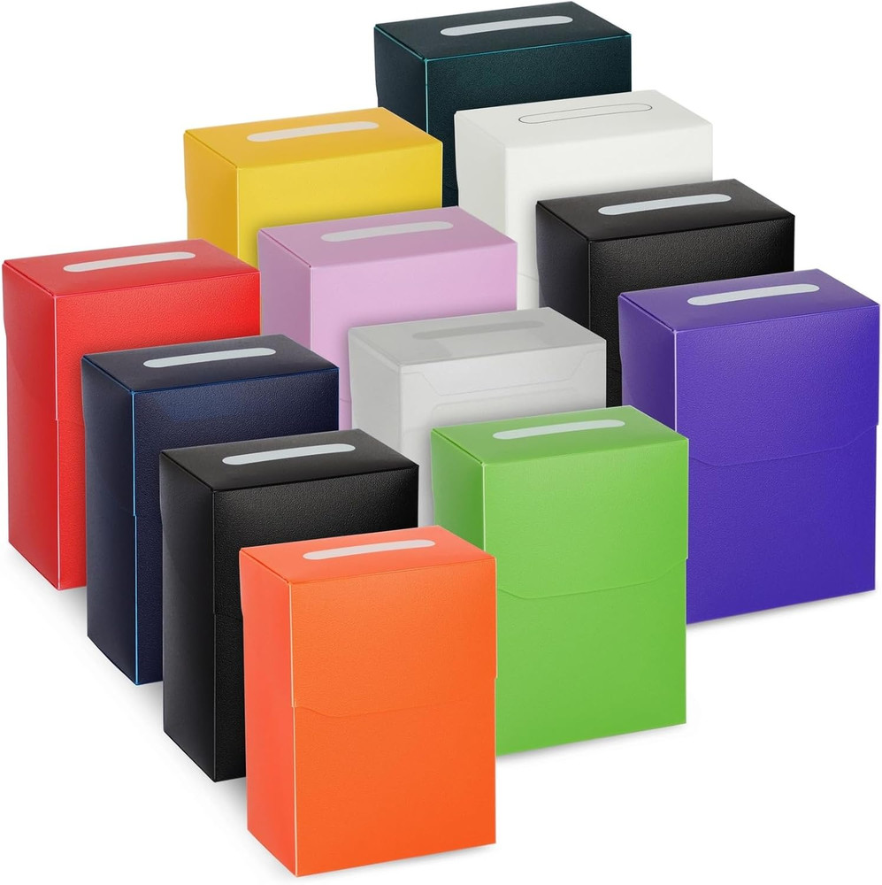 Deck Boxes with Dividers - Trading Card Storage Box & Organizer - Bulk Plastic C