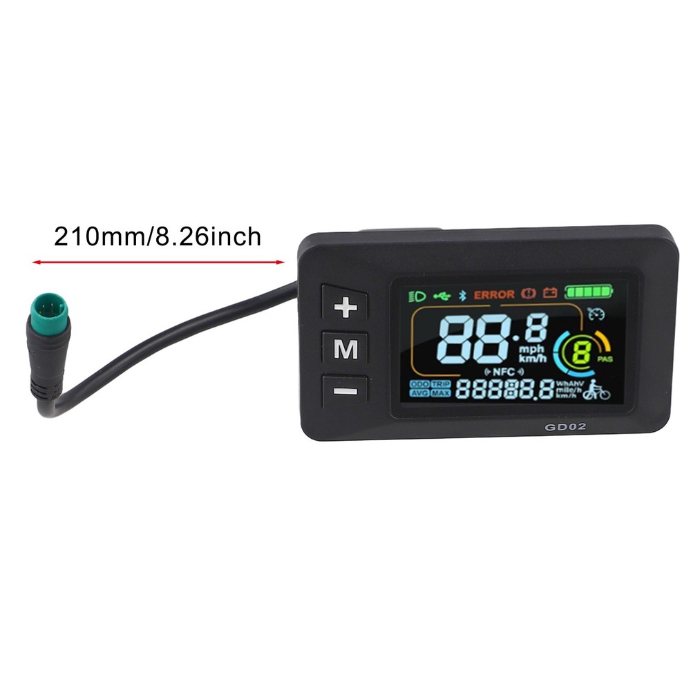 Advanced E Bike Display Compatible with Various Voltage Systems and Cables