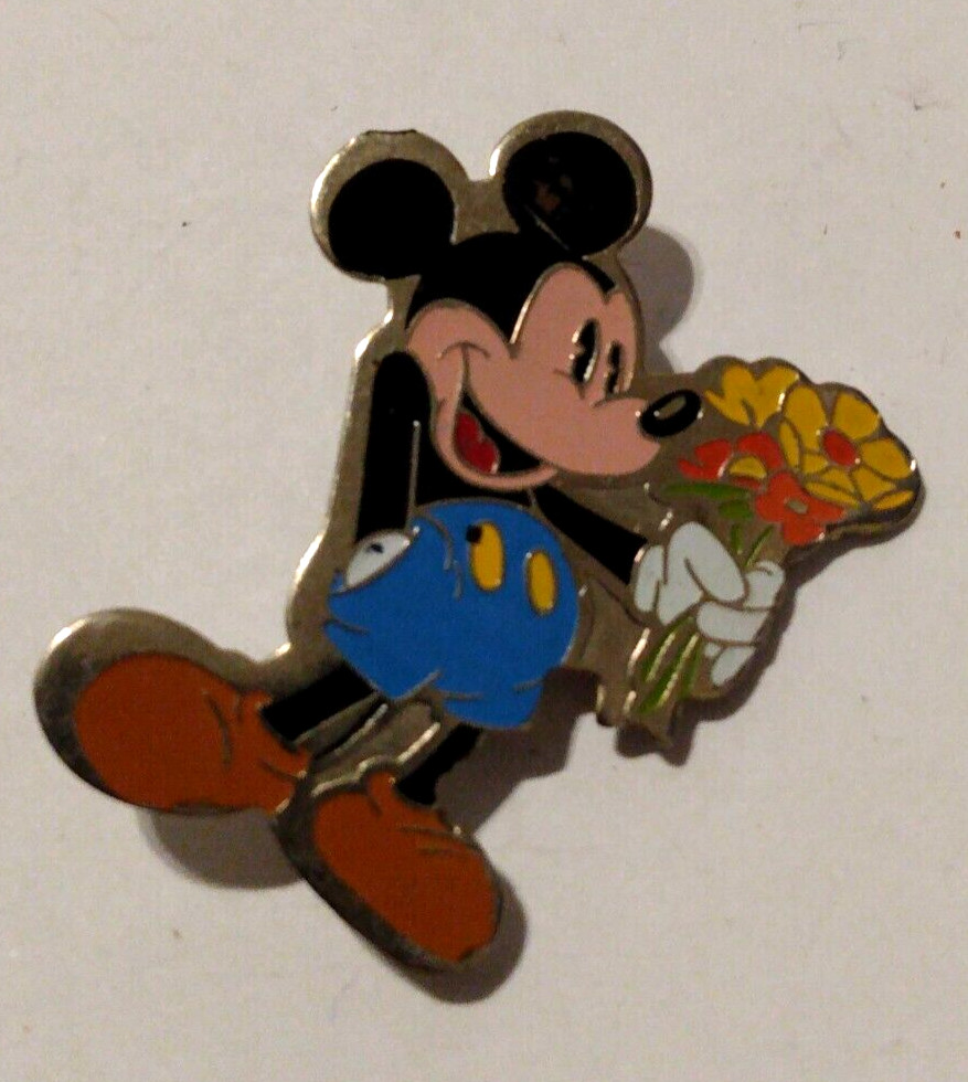 Multicolor Mickey Mouse Flower Bouquet Lapel Pin