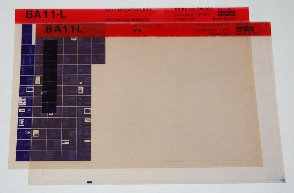 DEC BA11-L Mounting Box Technical & IPB Manuals (2), Microfiche