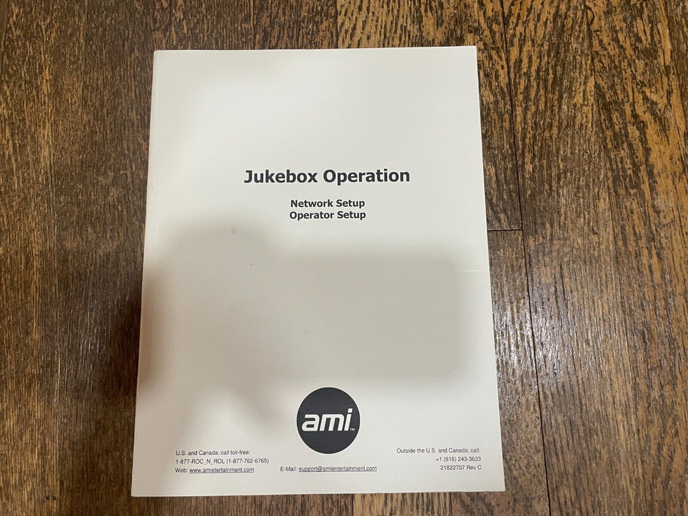 ROWE AMI JUKEBOX OPERATION NETWORK SETUP OPERATOR SETUP SERVICE MANUAL