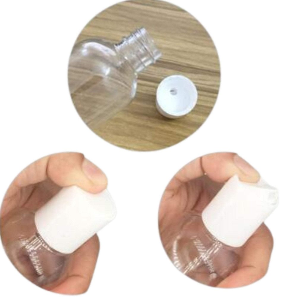 2oz Flip Cap Clear Soft Plastic Bottle: 1 Pack