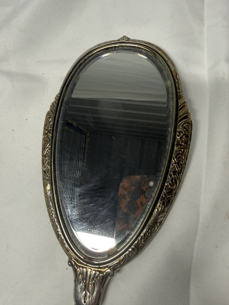 Vtg Vanity HANDHELD MIRROR
