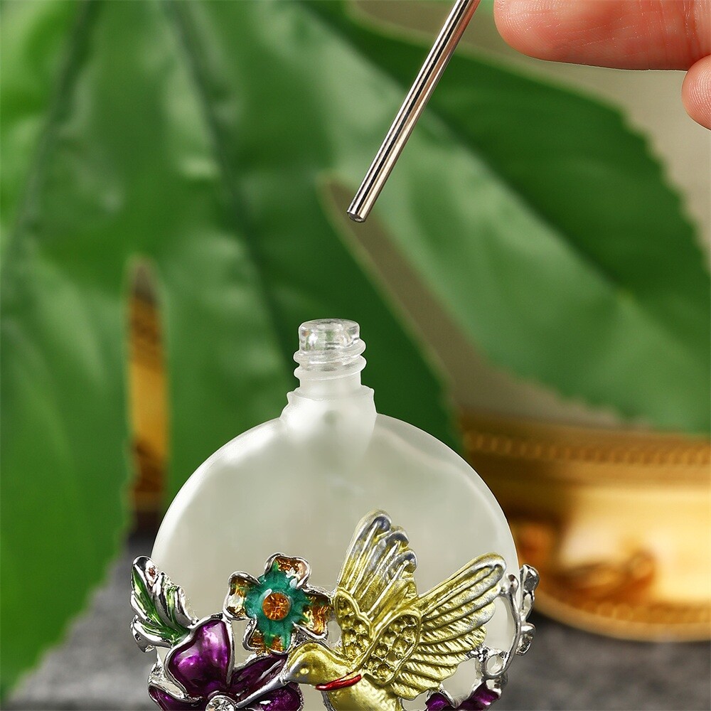 7ml Antique Glass Refillable Perfume Sample Bottle Empty Essential Oil Container