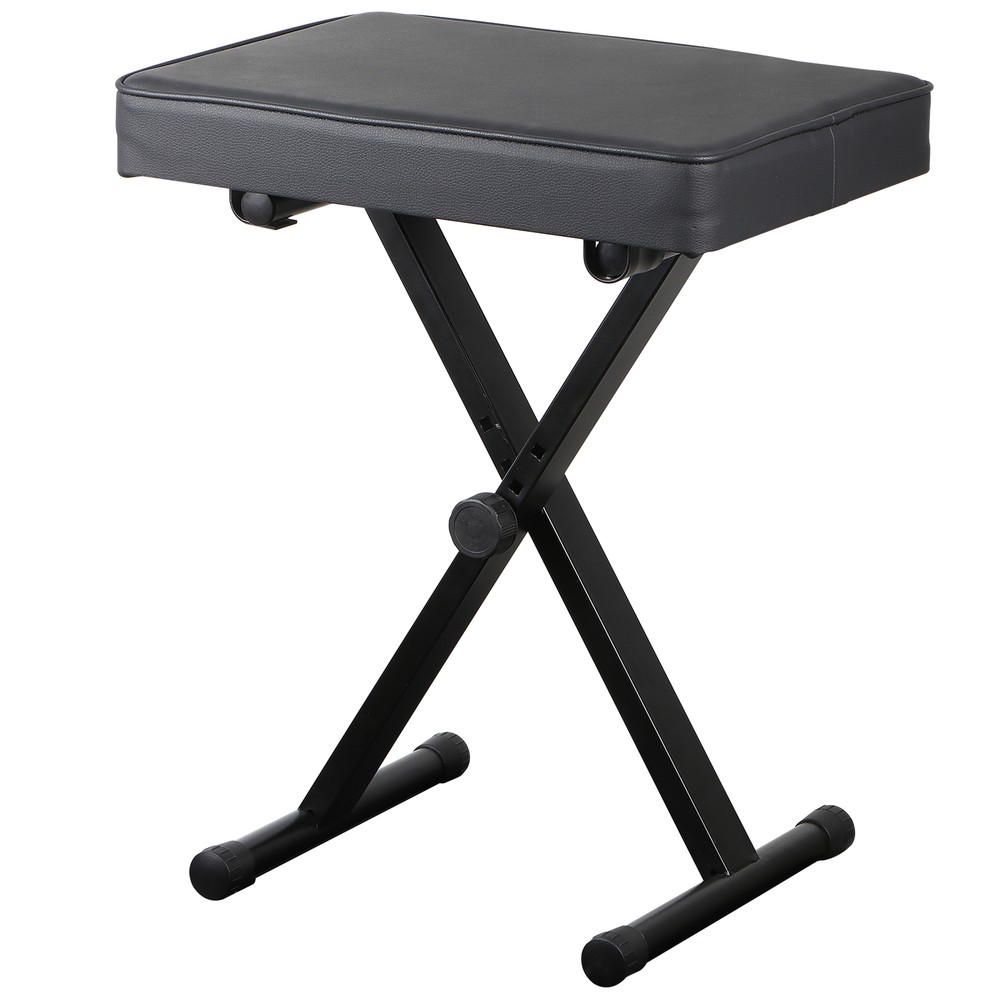 Foldable X-style Keyboard Bench Soft Padded Steel Structure For Home Concert Use
