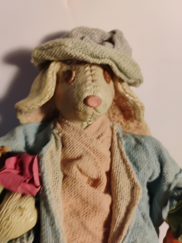 Primitive Handmade Hippie Looking Easter Bunny Rabbit 9 Inches High