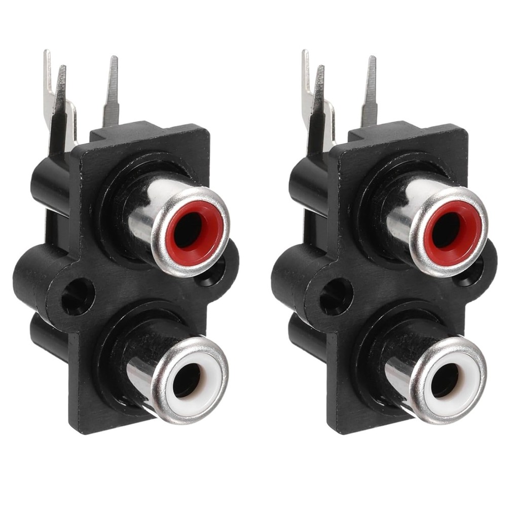 2PC RCA Female Socket Panel Mount Connector Accessory for Professional Audio Use