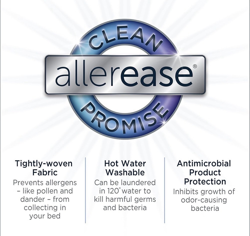AllerEase Maximum Mattress Protector, FULL Size Polyester Zippered Waterproof