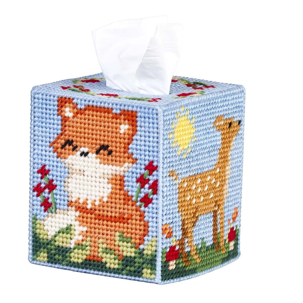 Herrschners® Into the Woods Tissue Box Plastic Canvas Kit