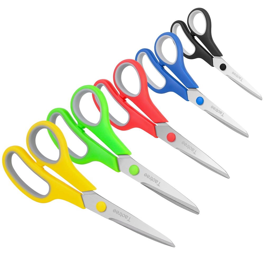 8" All Purpose Scissors Sharp Shears 5 PCS Pack Office School Crafts Use