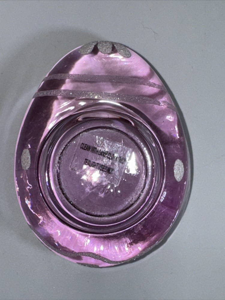 Glass Easter Egg Shaped Tea Light Holders