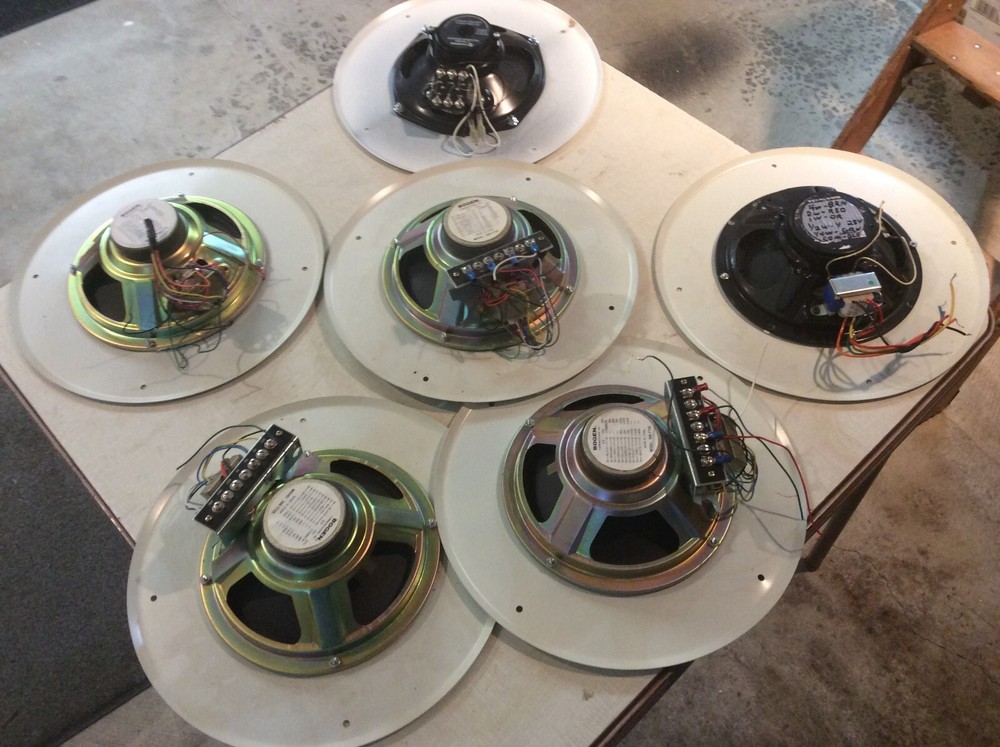 Five Bogen One Harris 70v ceiling speakers