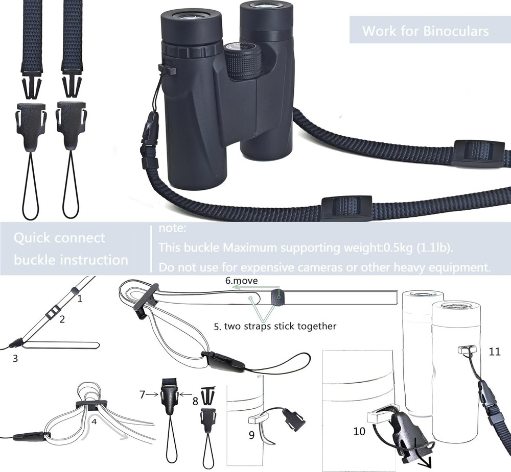 Lightweight Adjustable Camera and Binoculars Neck Strap – Stylish & Functional