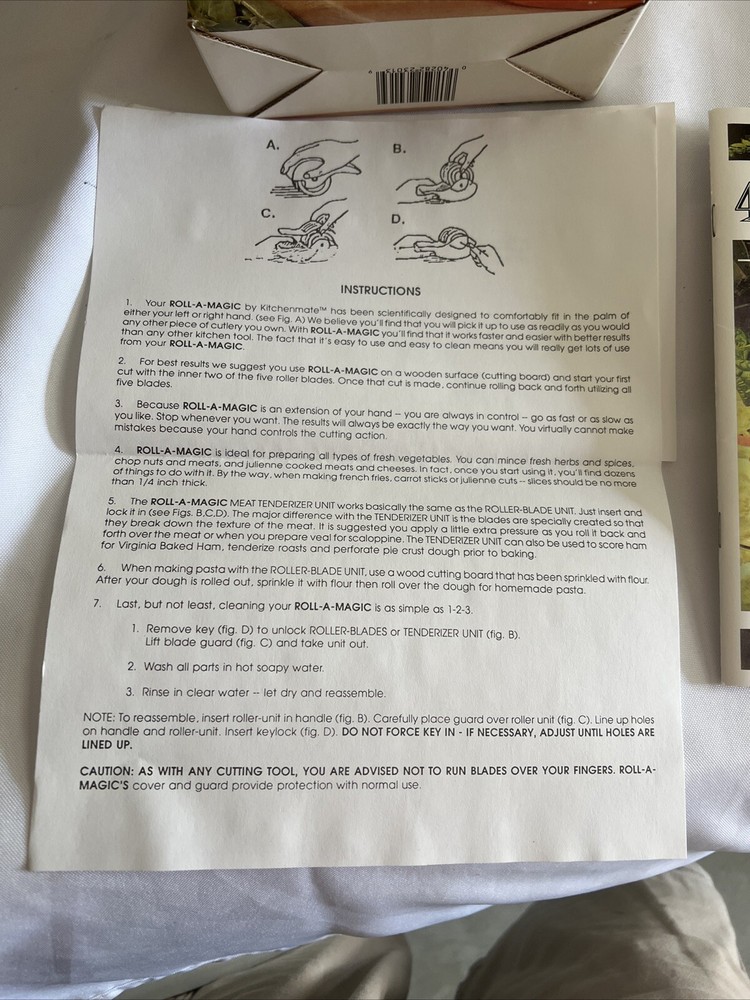 Roll-A-Magic Handheld Slice Dice and Tenderizer In Box